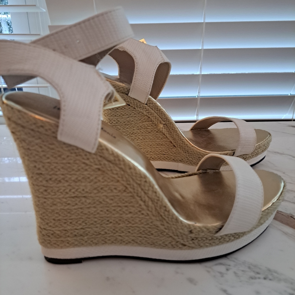 White wedge  sandals